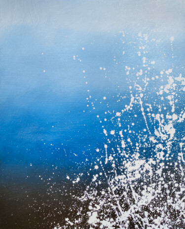 Peinture intitulée "Sea gradient" par Anastasiya Nagaeva, Œuvre d'art originale, Acrylique Monté sur Châssis en bois