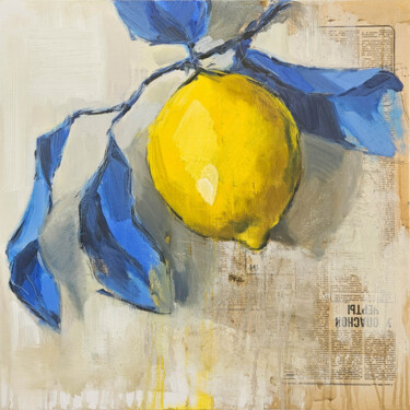 Peinture intitulée "Lemon" par Anastasiya Nugumanova, Œuvre d'art originale, Huile Monté sur Châssis en bois