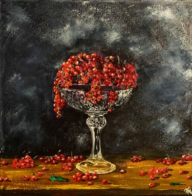 Ζωγραφική με τίτλο "Red Currant Paintin…" από Anastasiya Posylaeva, Αυθεντικά έργα τέχνης, Λάδι