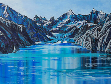 Картина под названием "Glacier Bay Nationa…" - Anatoliy Korchinov, Подлинное произведение искусства, Акрил Установлен на Дер…