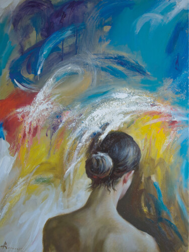 Pintura intitulada ""Symphony of colors…" por Anatoliy Rozhanskyy, Obras de arte originais, Óleo