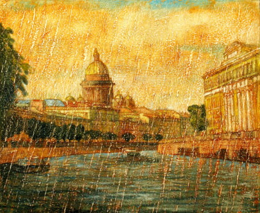 Painting titled "Дворец Юсупова" by Anatoliy Sivkov, Original Artwork, Oil