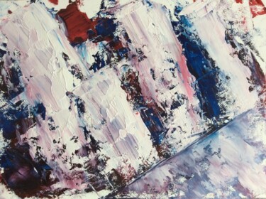 Painting titled "Glacier #ArtistSupp…" by Anastasia Vasilyeva, Original Artwork, Oil