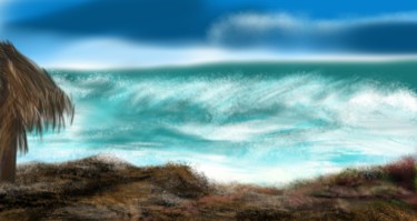 Arts numériques intitulée "Un día en la costa" par Anaysy Gregory, Œuvre d'art originale, Peinture numérique