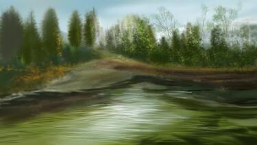 Arte digitale intitolato "Caminito al río" da Anaysy Gregory, Opera d'arte originale, Pittura digitale
