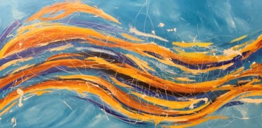 Painting titled "Energy Flow" by Anna Andorskaya, Original Artwork, Oil