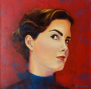 Картина под названием "Self-portrait" - Anna Andorskaya, Подлинное произведение искусства, Масло