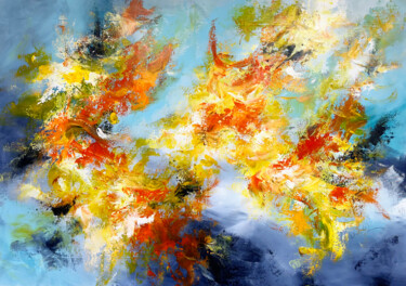 Pintura titulada "Burst of color XXIII" por Andrada Anghel, Obra de arte original, Acrílico