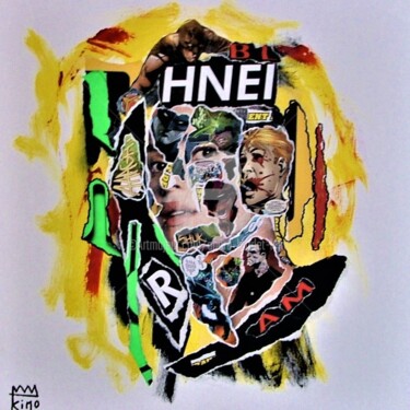 Κολάζ με τίτλο "HNEI" από Andre Bordet (Kimo), Αυθεντικά έργα τέχνης, Ακρυλικό