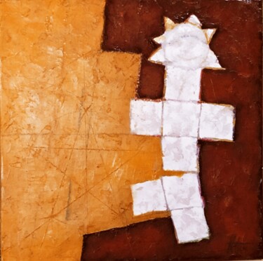 제목이 "Echelle de Jacob"인 미술작품 André Colpin로, 원작, 기름 목재 패널에 장착됨