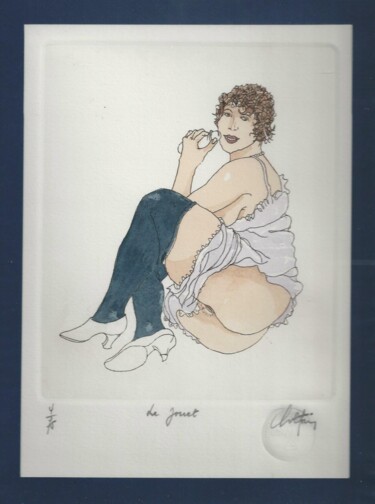Gravures & estampes intitulée "Le jouet" par André Colpin, Œuvre d'art originale, Eau-forte