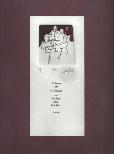 Gravures & estampes intitulée "Jam + "L'Amour et l…" par André Colpin, Œuvre d'art originale, Eau-forte