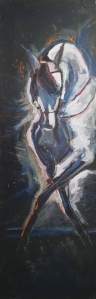 Painting titled "dressage" by Andre Marc Serrano, Original Artwork, Acrylic