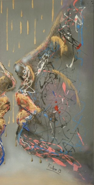 Peinture intitulée "dripping" par André Marot, Œuvre d'art originale, Acrylique