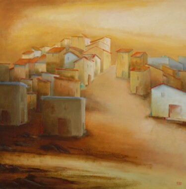 Painting titled "Ressenti 41 _ Lumiè…" by André Robert Deschamps, Original Artwork, Oil