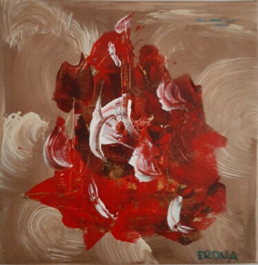 Painting titled "Rose des sables" by André Roeser, Original Artwork, Acrylic Mounted on Wood Stretcher frame
