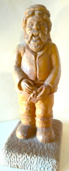 Sculpture intitulée "père noel" par André Saunier, Œuvre d'art originale, Bois