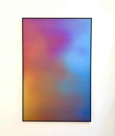 Digital Arts titled "Chromodynamics 1" by Andrea Benítez, Original Artwork, 2D Digital Work Mounted on Aluminium