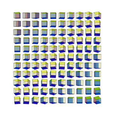 Digitale Kunst getiteld "Cubes pattern 2" door Andrea Benítez, Origineel Kunstwerk, 2D Digital Work