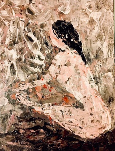 Pittura intitolato "BAGNANTE" da Andrea Collemaggio, Opera d'arte originale, Olio