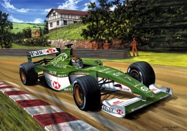 Картина под названием "Jaguar R1 - Formula…" - Andrea Del Pesco, Подлинное произведение искусства