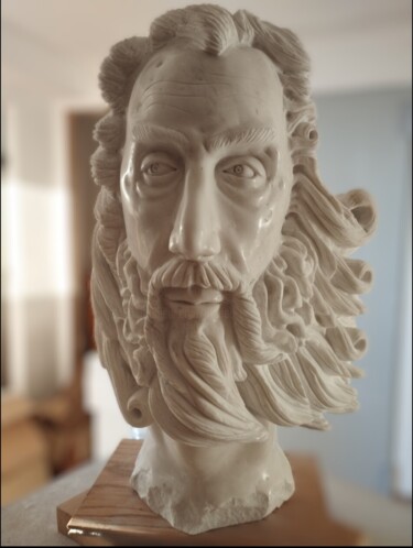 Sculptuur getiteld "IL mio Zeus" door Andrea Gardini, Origineel Kunstwerk, Steen