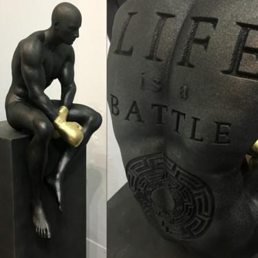 Sculpture intitulée "Life is a battle 9/…" par Andrea Giorgi, Œuvre d'art originale, Résine