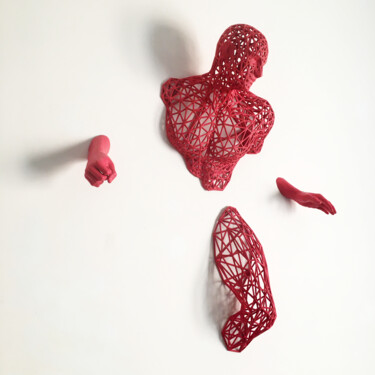 Sculptuur getiteld "WARRIOR 10/10" door Andrea Giorgi, Origineel Kunstwerk, Plastic