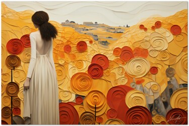 Arte digitale intitolato "La Dama Tra I Fiori" da Andrea La Martina (NEXA ART), Opera d'arte originale, Collage digitale Mon…