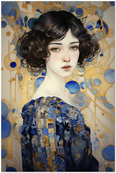 Arte digital titulada "Incanto Azzurro" por Andrea La Martina (NEXA ART), Obra de arte original, Collages digitales Montado…