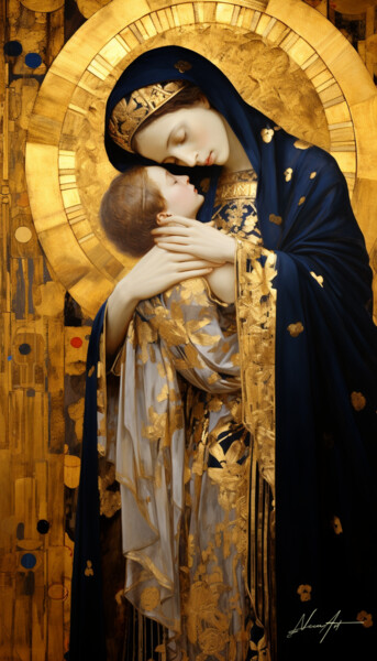 Arte digitale intitolato "Abbraccio Divino" da Andrea La Martina (NEXA ART), Opera d'arte originale, Collage digitale