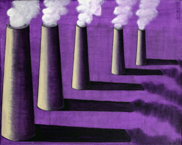 "EARTH SMOKERS" başlıklı Tablo Andrea Vandoni tarafından, Orijinal sanat, Akrilik Ahşap Sedye çerçevesi üzerine monte edilmiş