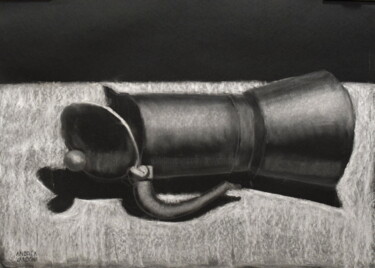 Drawing titled "STUDIO SULLE CAFFET…" by Andrea Vandoni, Original Artwork, Pastel Mounted on Other rigid panel