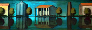 Pittura intitolato "Recomposition of a…" da Andrea Vandoni, Opera d'arte originale, Olio Montato su Telaio per barella in le…