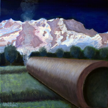 Pintura titulada "The Last Puff Of Sm…" por Andrea Vandoni, Obra de arte original, Oleo Montado en Bastidor de camilla de ma…