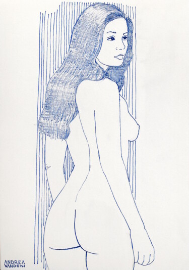 「Studio 87」というタイトルの描画 Andrea Vandoniによって, オリジナルのアートワーク, インク