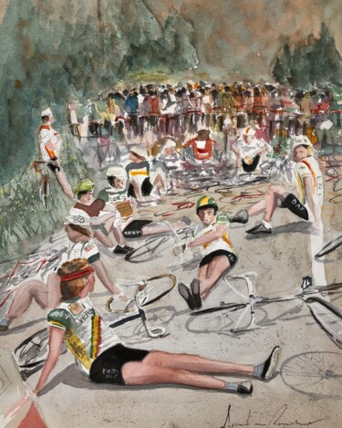 Painting titled "Tour" by Andrea Caruso, Original Artwork, Watercolor