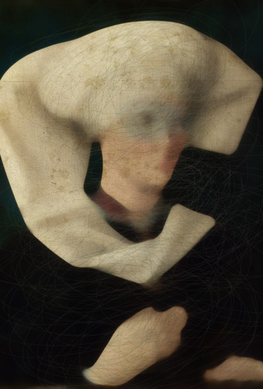 Цифровое искусство под названием "ritratto di donna h…" - Andrea Pisano, Подлинное произведение искусства, Цифровая живопись