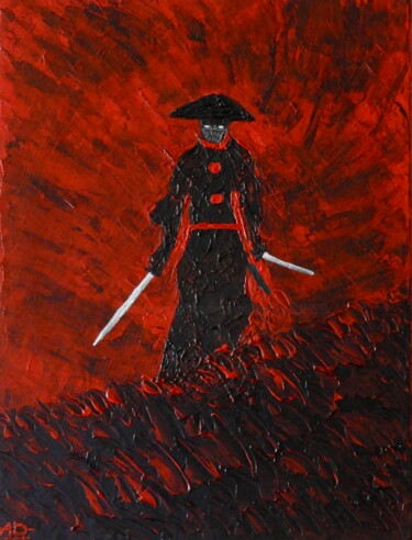 Schilderij getiteld "Samurai" door Andreas Duttkowsky, Origineel Kunstwerk, Acryl
