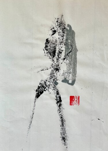 Printmaking titled "Zen auf Japanpapier…" by Andreas Ostermann, Original Artwork, Monotype