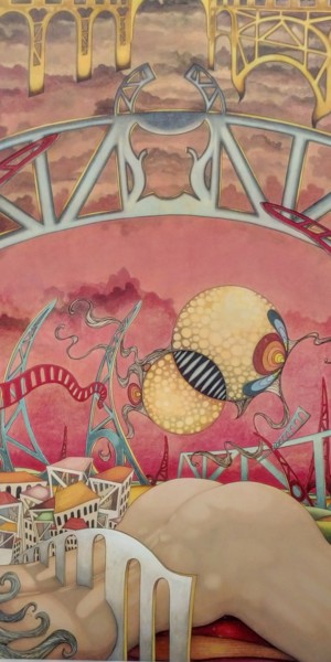 "The Magic World" başlıklı Tablo Schiavetti tarafından, Orijinal sanat, Akrilik Ahşap panel üzerine monte edilmiş