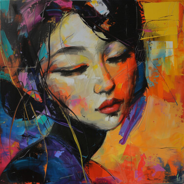 Digital Arts με τίτλο "Asian Charm" από Andreea Dobos, Αυθεντικά έργα τέχνης, Ψηφιακή ζωγραφική