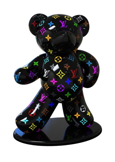 Louis Vuitton NEW Limited Edition Pink Wood Figurine Decorative Bear Toy  Figure