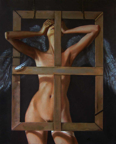 Картина под названием "Muse" - Andrei Buryak, Подлинное произведение искусства, Масло