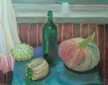 Schilderij getiteld "pumpkins" door Andrei Klenov, Origineel Kunstwerk, Olie