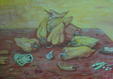 Malerei mit dem Titel ""Peppers"" von Andrei Klenov, Original-Kunstwerk, Öl