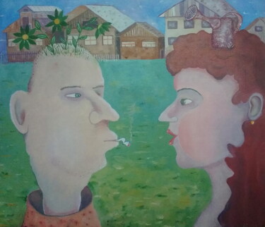 Malerei mit dem Titel "don't smoke.. don't…" von Andrei Klenov, Original-Kunstwerk, Öl