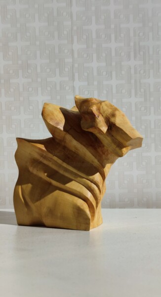 Skulptur mit dem Titel "Fire" von Andrei Latyshev, Original-Kunstwerk, Holz