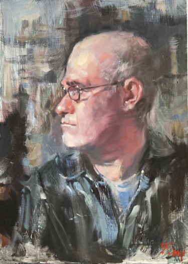 Malerei mit dem Titel "Self-portrait" von Andrei Svistunov, Original-Kunstwerk, Öl