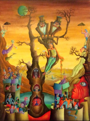 Peinture intitulée "La Belle au bois do…" par Andrej Platounov, Œuvre d'art originale, Huile